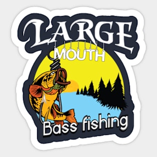 Bass Fishing Sticker